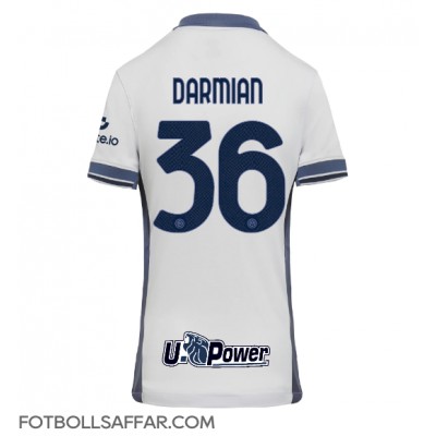 Inter Milan Matteo Darmian #36 Bortatröja Dam 2024-25 Kortärmad Inter Milan Matteo Darmian #36 Bortatröja Dam 2024-25 Kortärmad